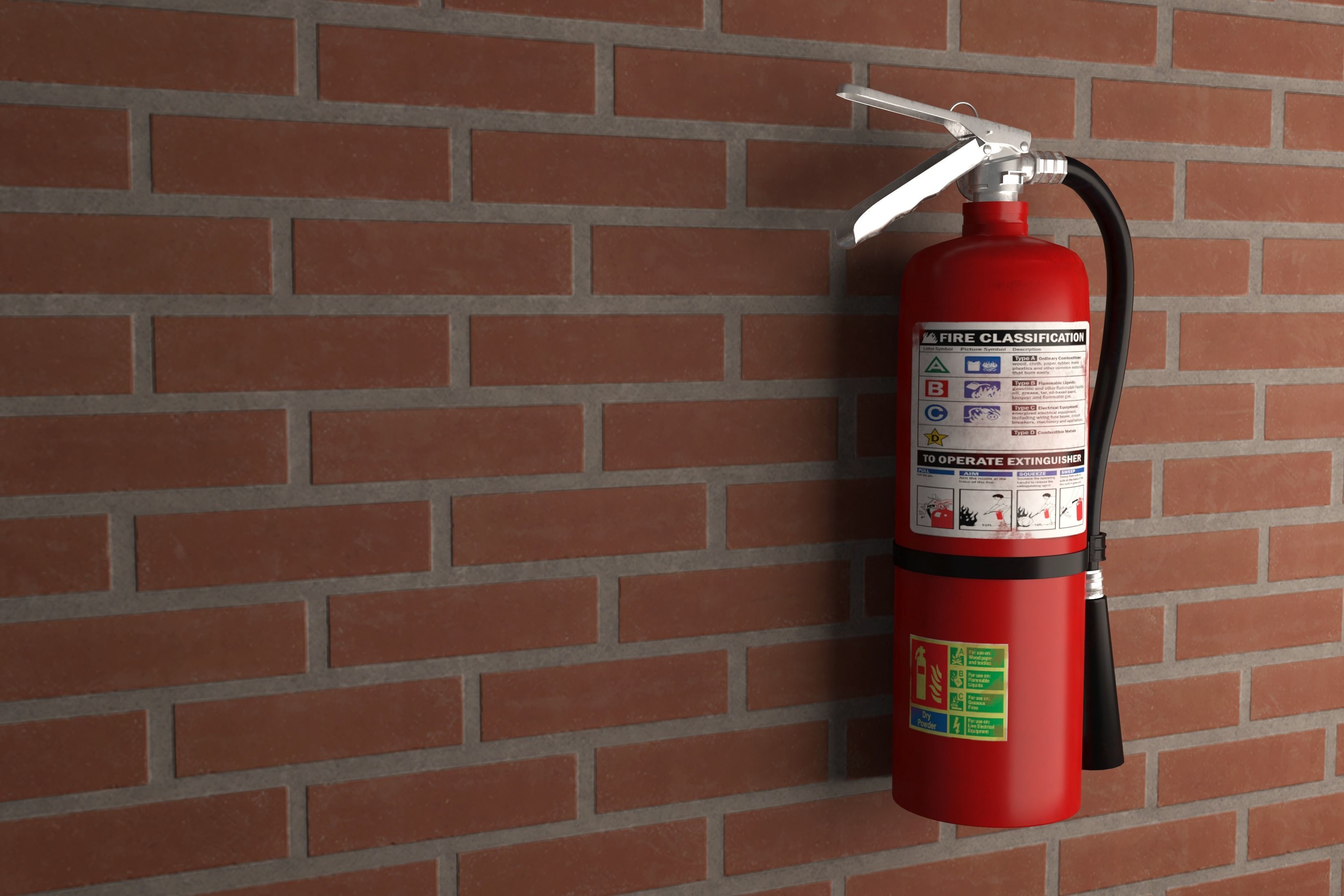 Fire Extinguisher 5lb ABC Dry 3D model_2