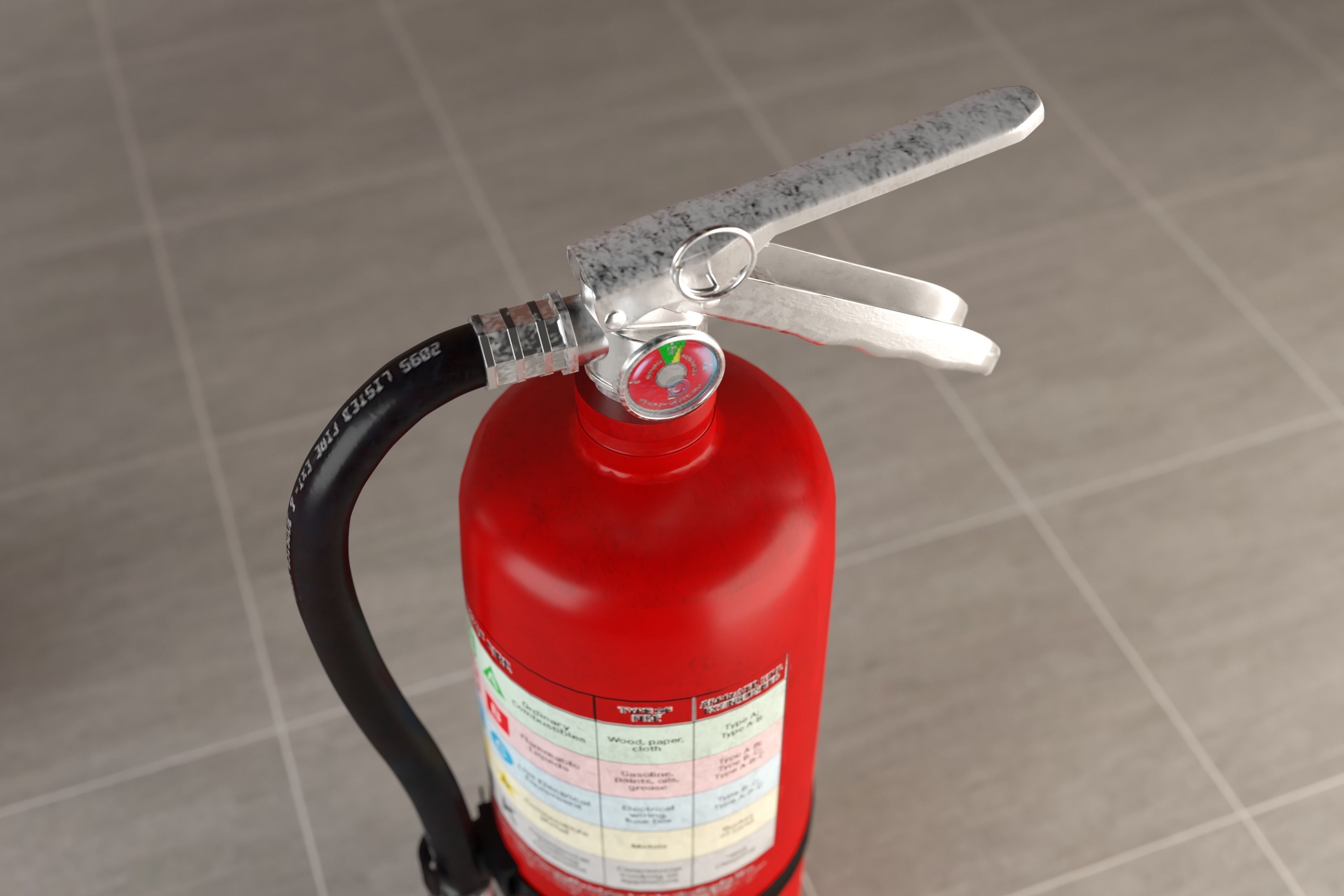 Fire Extinguisher 5lb ABC Dry 3D model_1