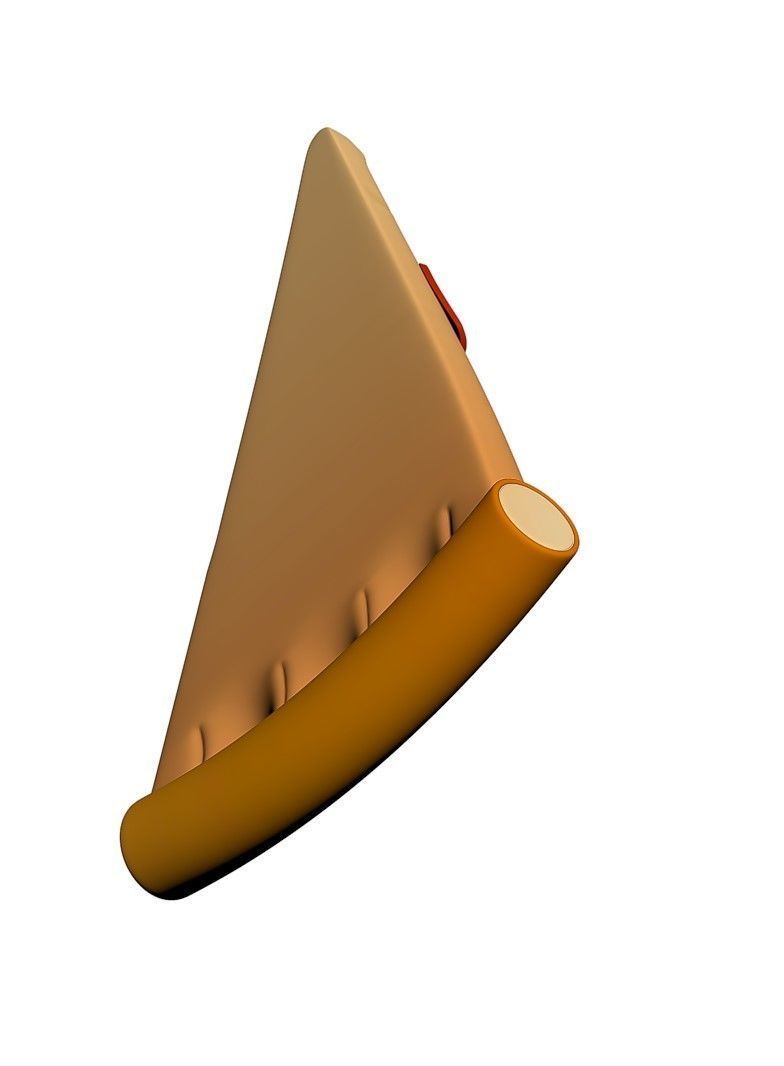 Cartoon Style Sliced Pizza 3D model_3