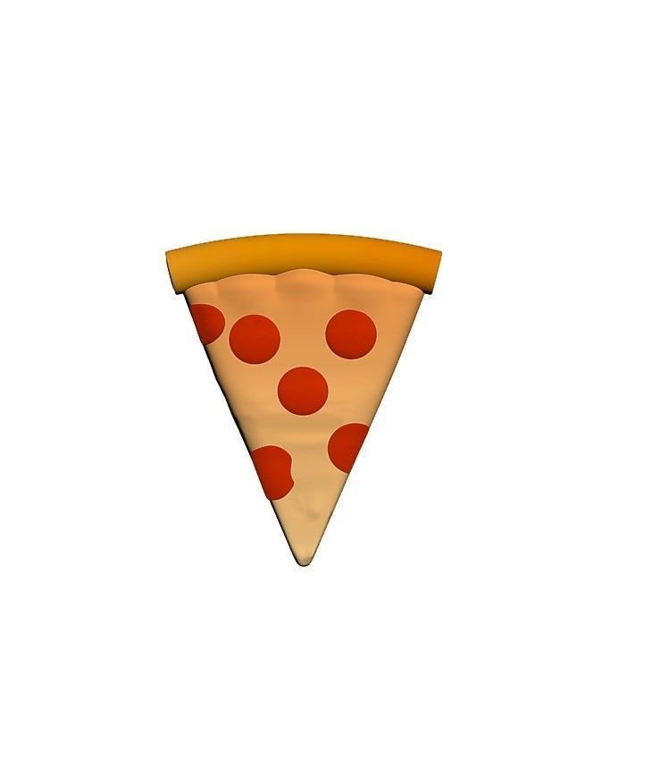 Cartoon Style Sliced Pizza 3D model_1