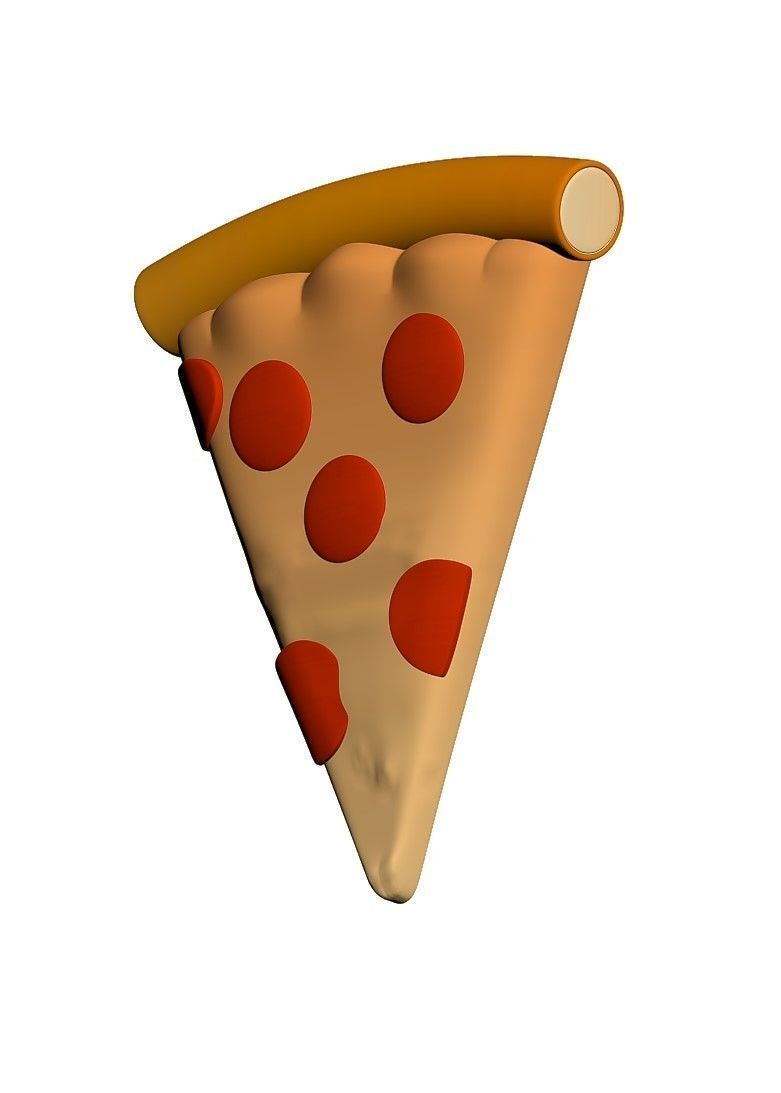 Cartoon Style Sliced Pizza 3D model_2
