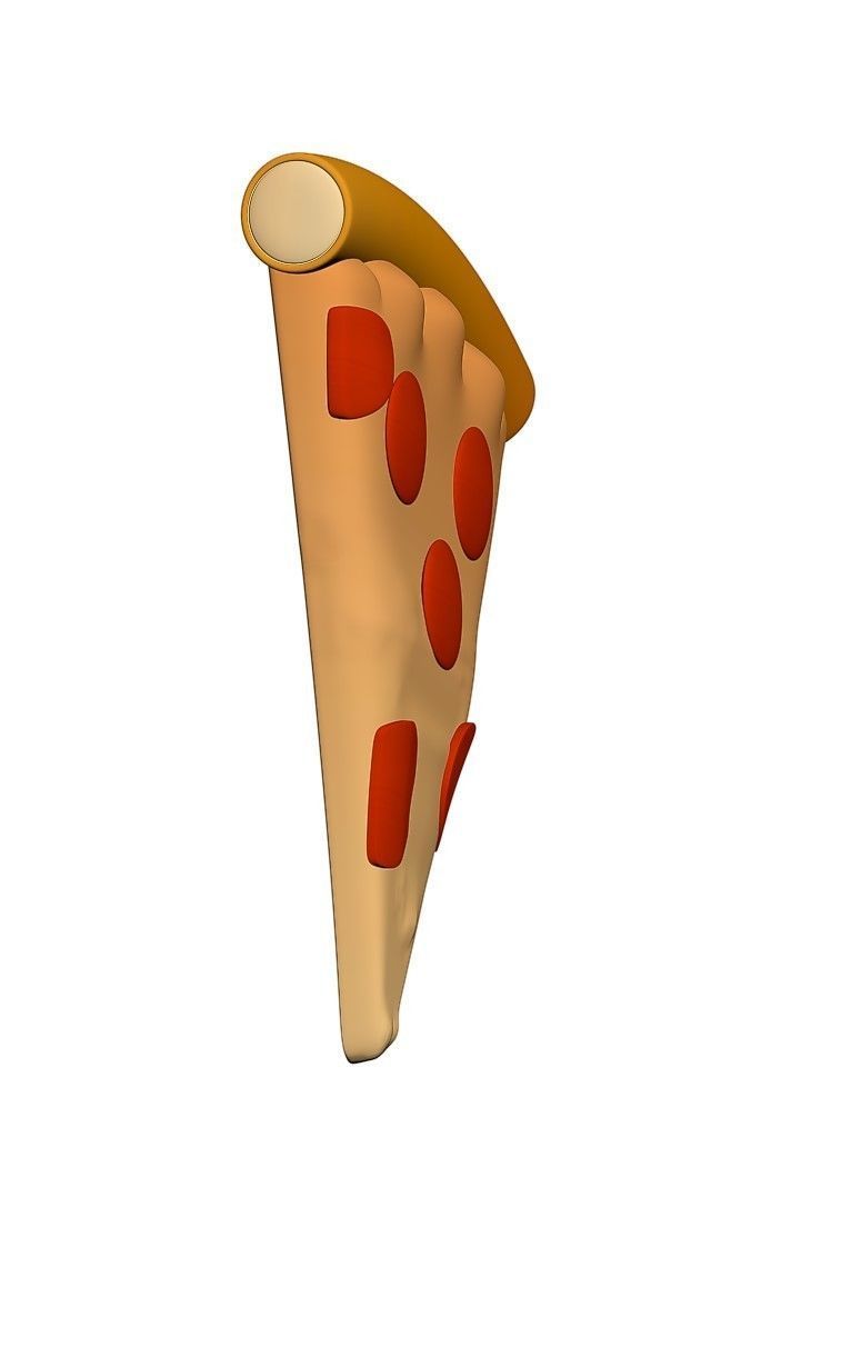 Cartoon Style Sliced Pizza 3D model_4