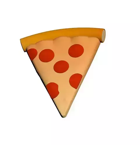 Cartoon Style Sliced Pizza 3D model