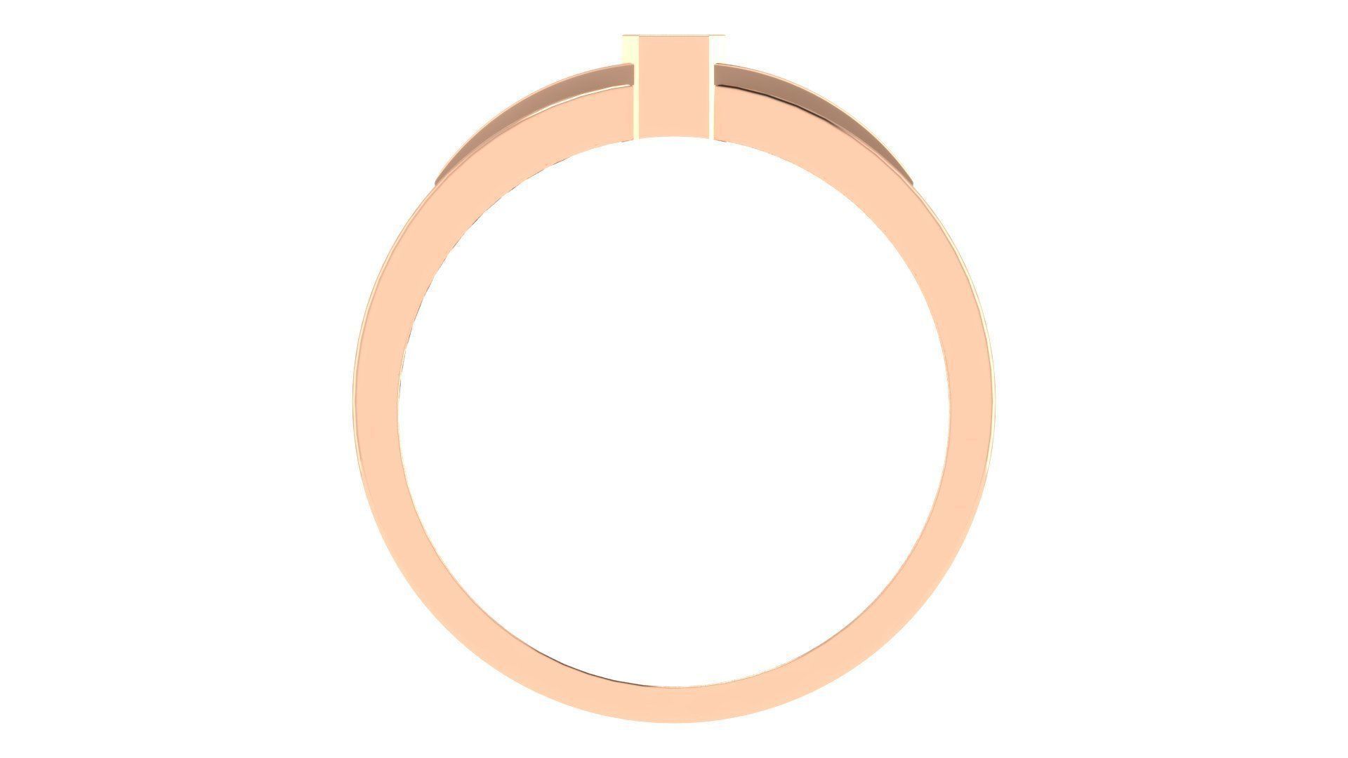 Couple Band Ring  3D print model_4