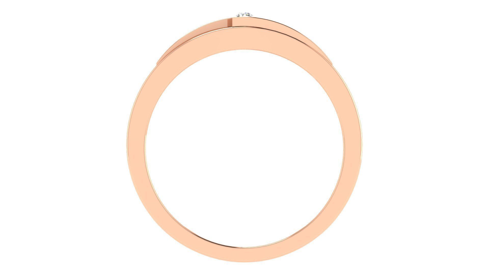 Couple Band Ring  3D print model_3