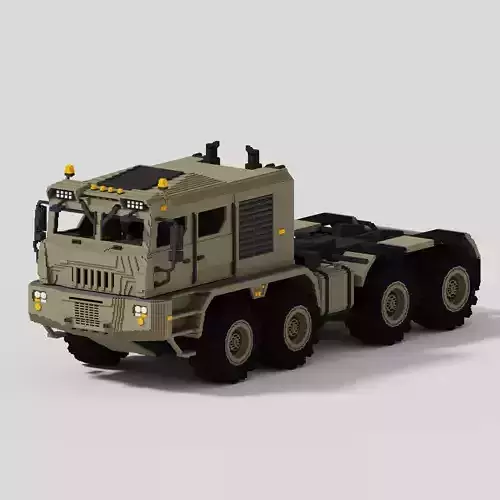 Voxel MZKT Volat Truck 741351 Low-poly 3D model