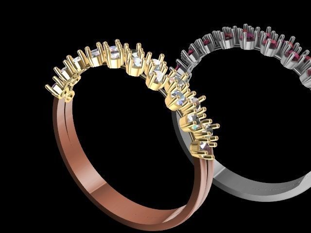 jigjag stone ring stl verified 3D print model_6