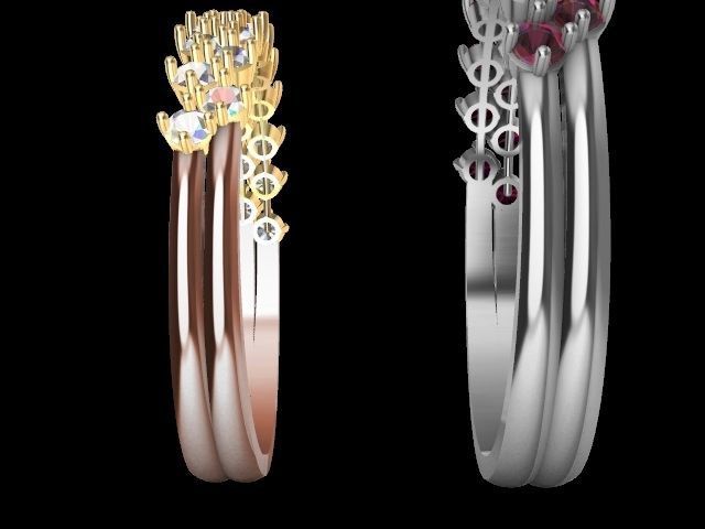 jigjag stone ring stl verified 3D print model_11