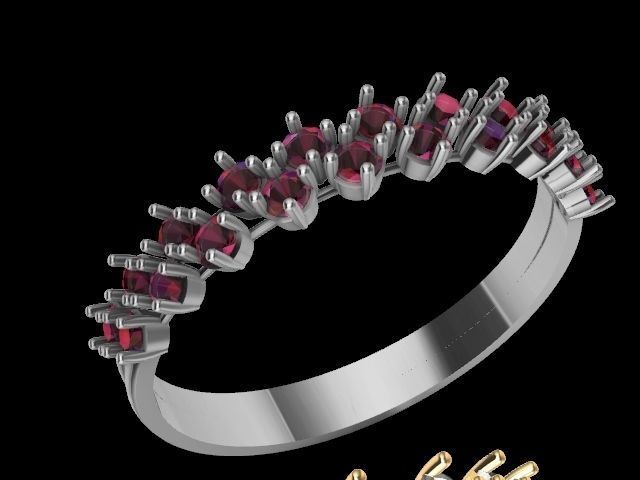 jigjag stone ring stl verified 3D print model_10