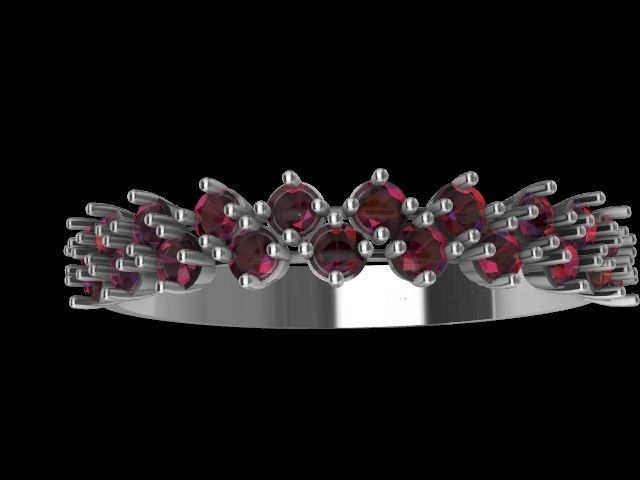 jigjag stone ring stl verified 3D print model_9