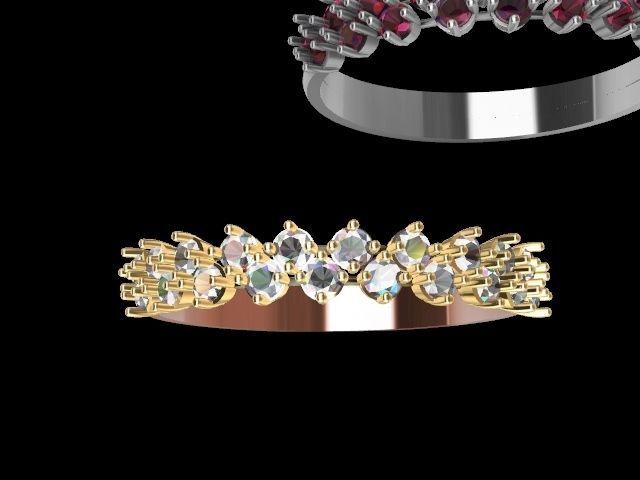 jigjag stone ring stl verified 3D print model_8