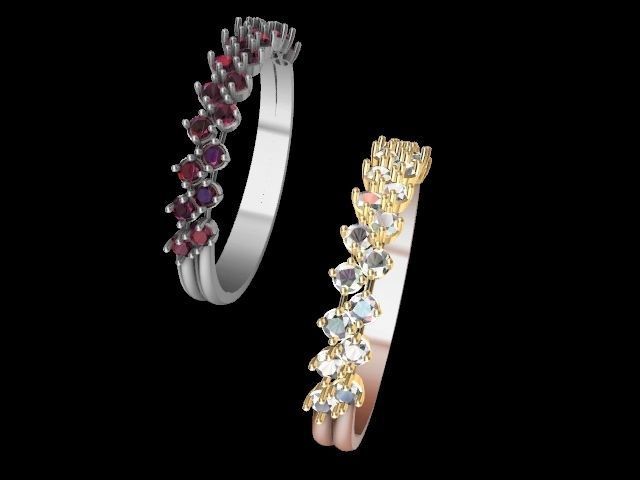 jigjag stone ring stl verified 3D print model_7