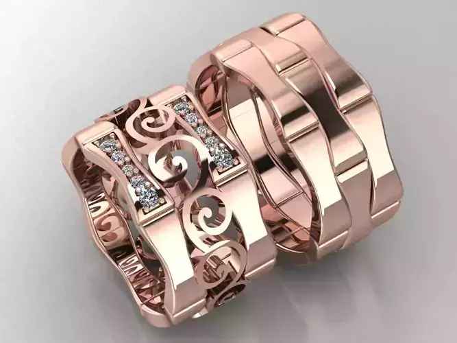 ring set 48 collection1  3D print model