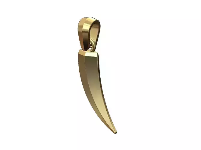 Claw shaped pendant with bail