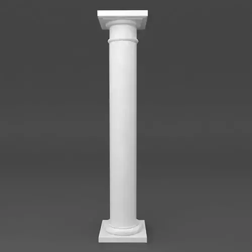 Tuscan Column lowpoly 3d model Low-poly 3D model