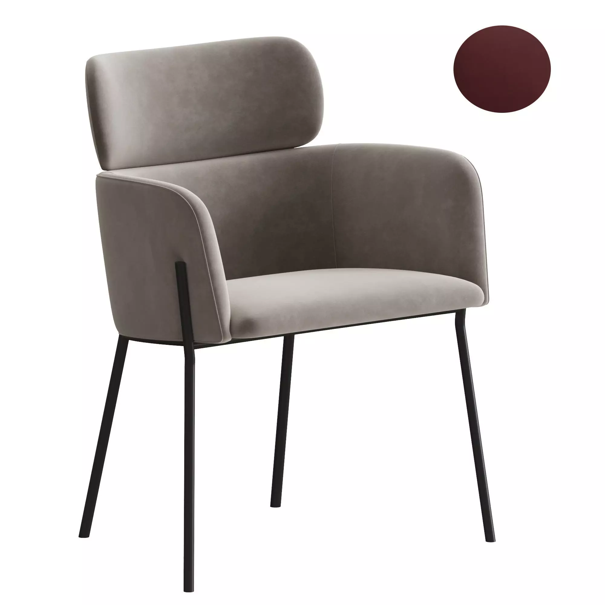 CB2 Azalea Brown Chair 3D model