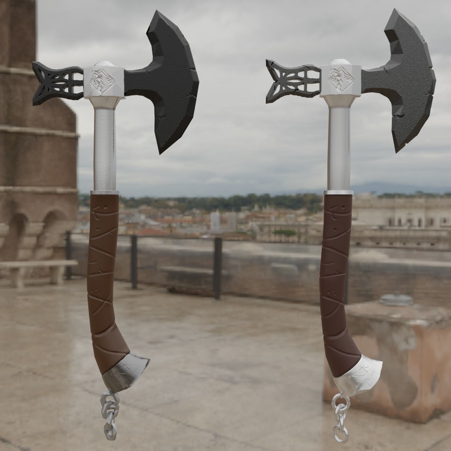 Axe - Stylized - Low Poly Low-poly 3D model_6