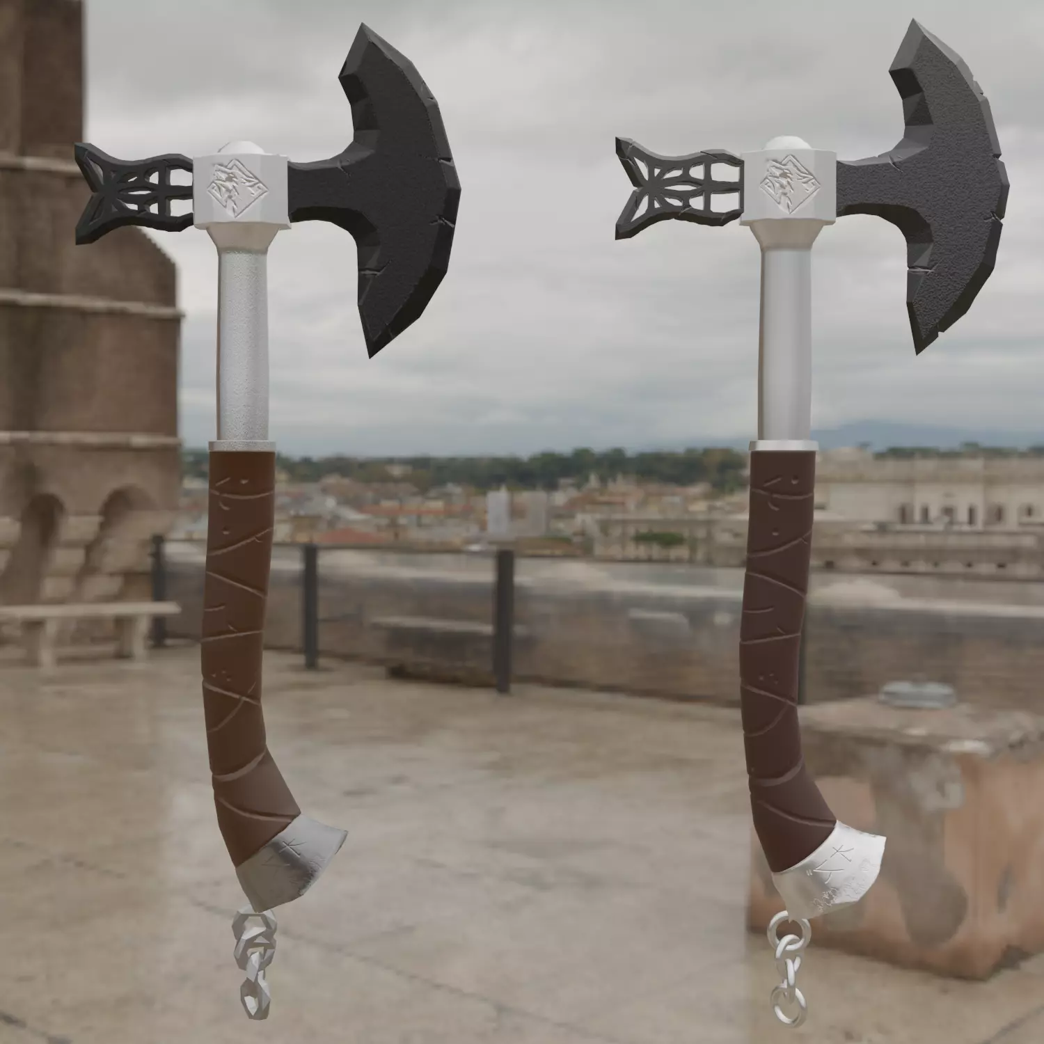 Axe - Stylized - Low Poly Low-poly 3D model_0