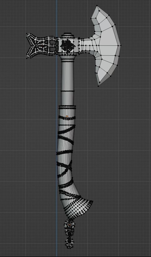 Axe - Stylized - Low Poly Low-poly 3D model_3