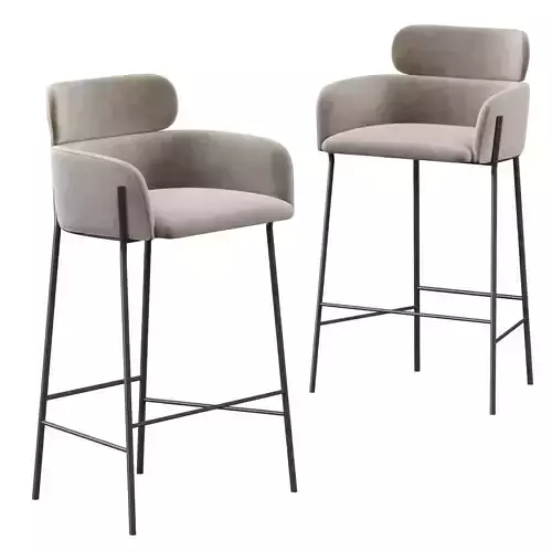 CB2 Azalea mink bar stool