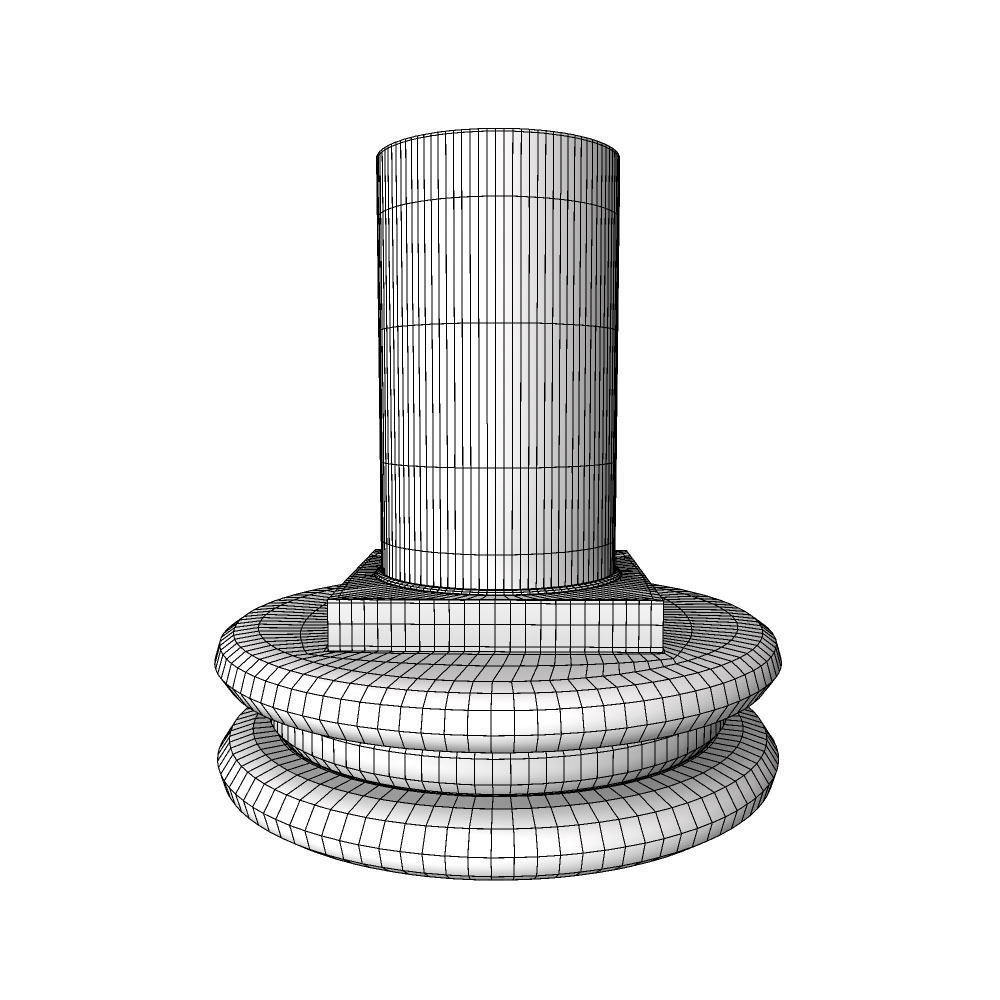 Printable cylindrical pedestal 1  3D print model_2