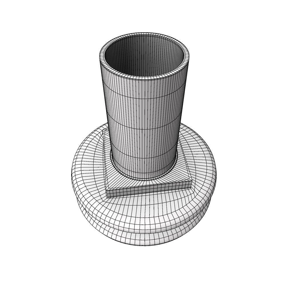 Printable cylindrical pedestal 1  3D print model_3