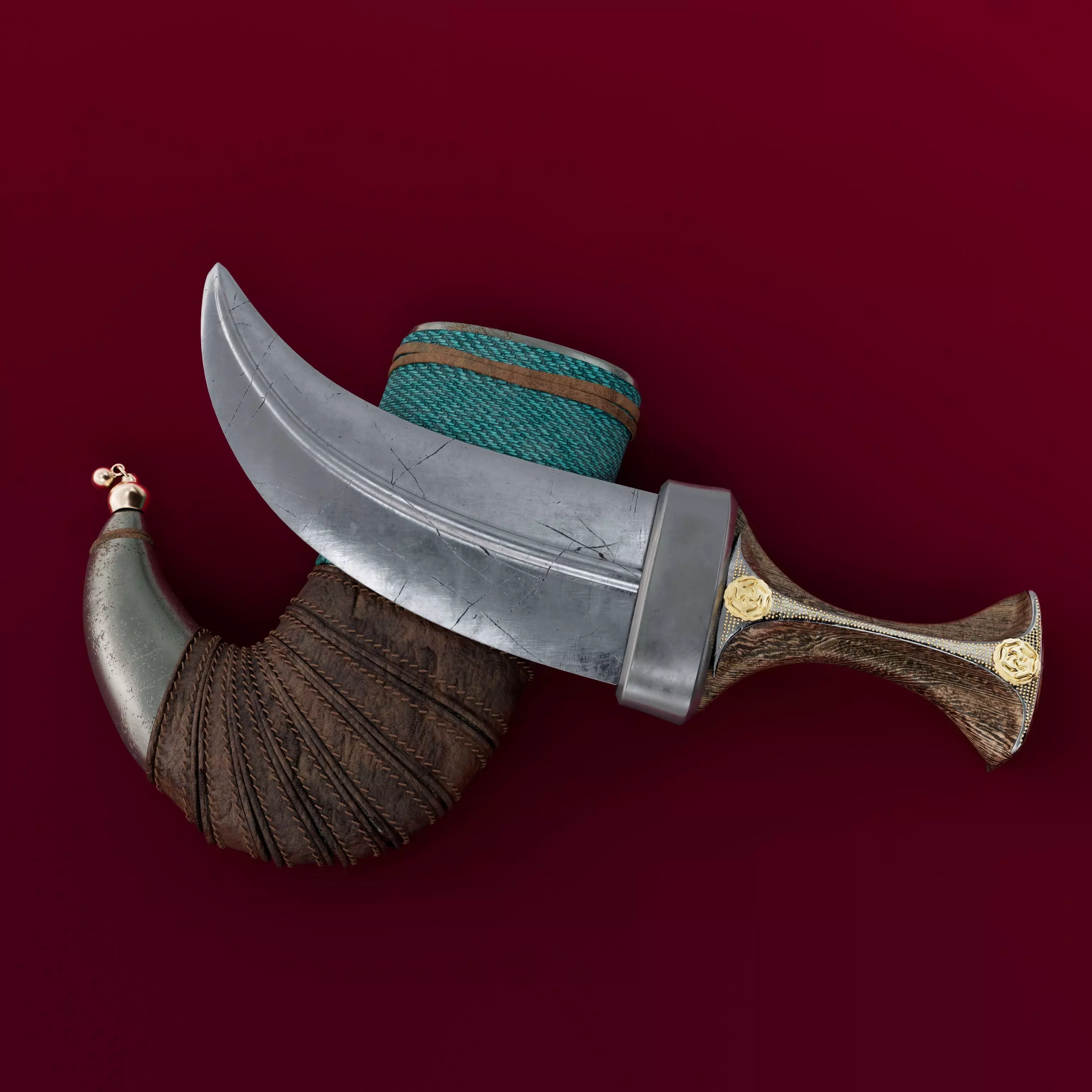 Yemeni knife 3D model_0