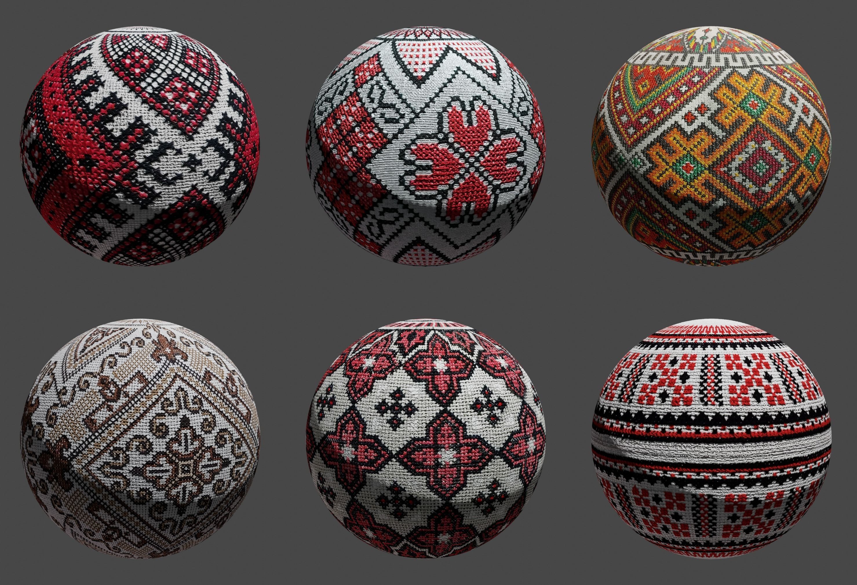 Ukrainian Folk Fabric Seamless Texture_7