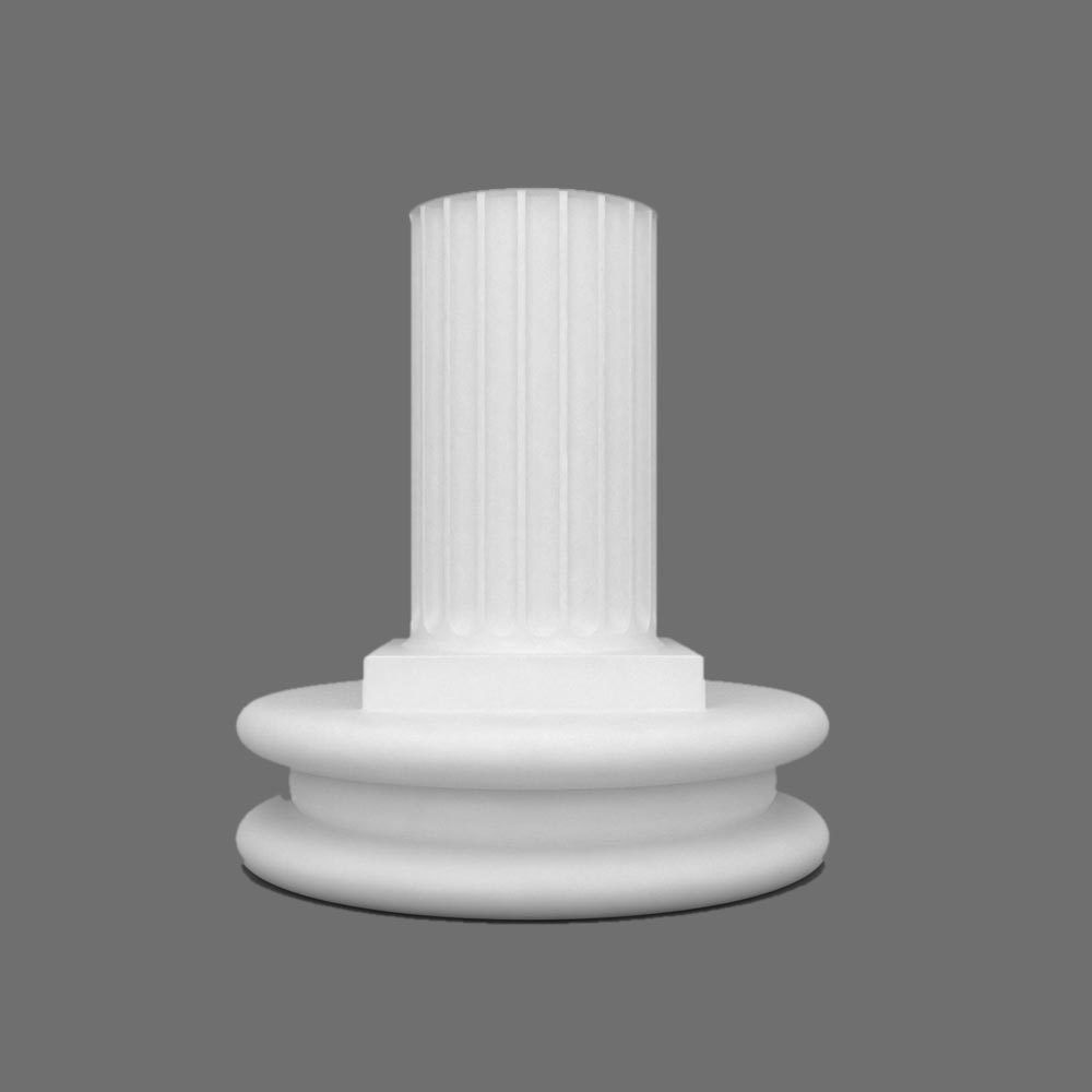 Printable cylindrical pedestal base   3D print model_4