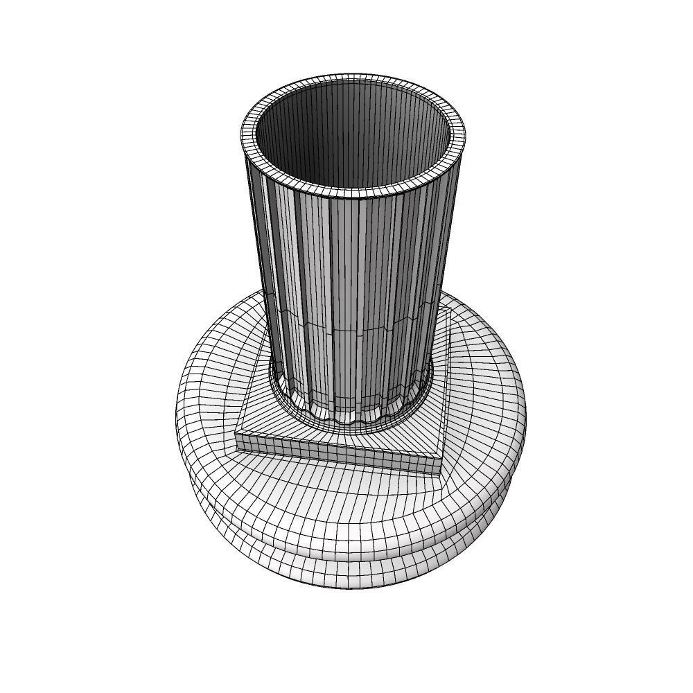 Printable cylindrical pedestal base   3D print model_2
