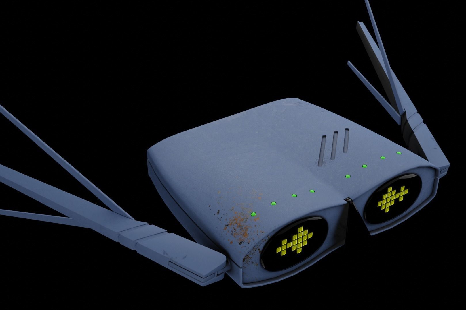 WIFI Router Robot Drone 3D model_11