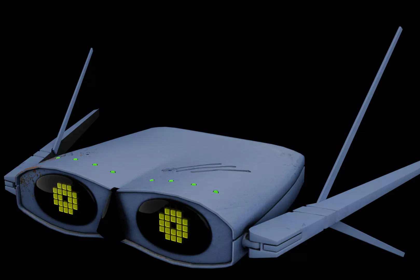 WIFI Router Robot Drone 3D model_0