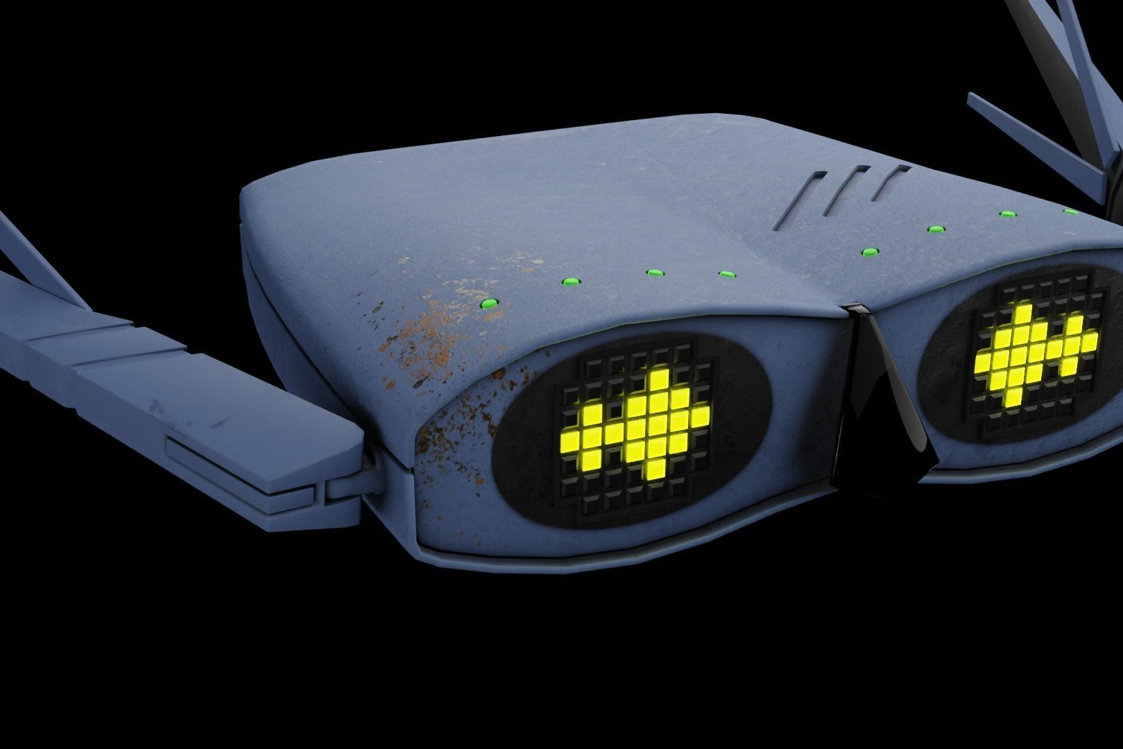 WIFI Router Robot Drone 3D model_12