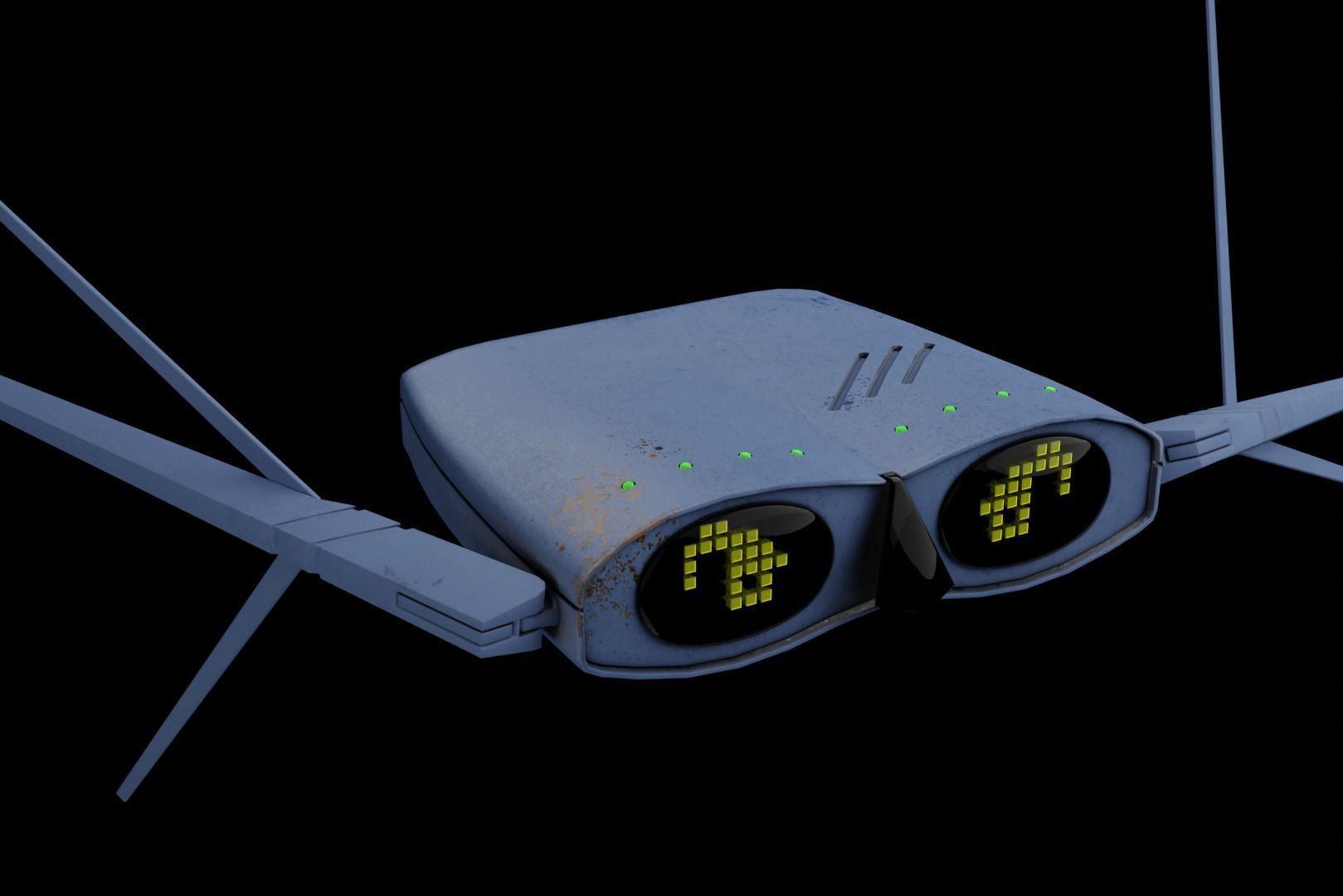 WIFI Router Robot Drone 3D model_5