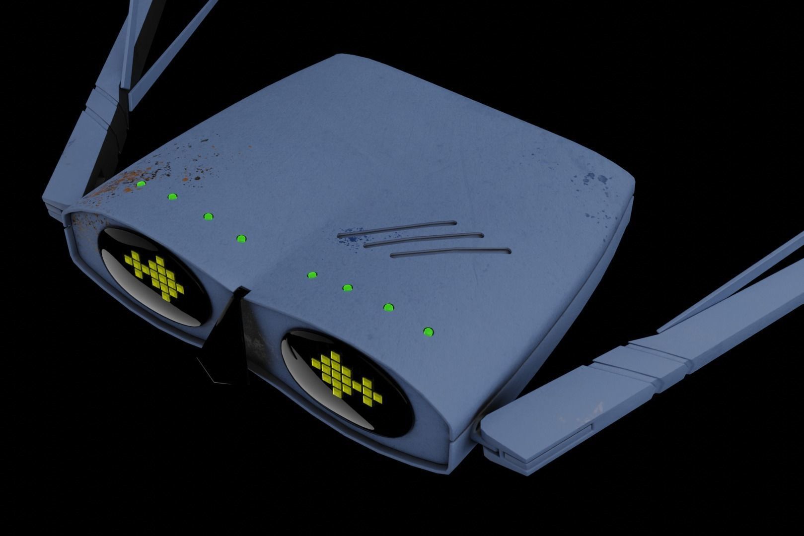 WIFI Router Robot Drone 3D model_3