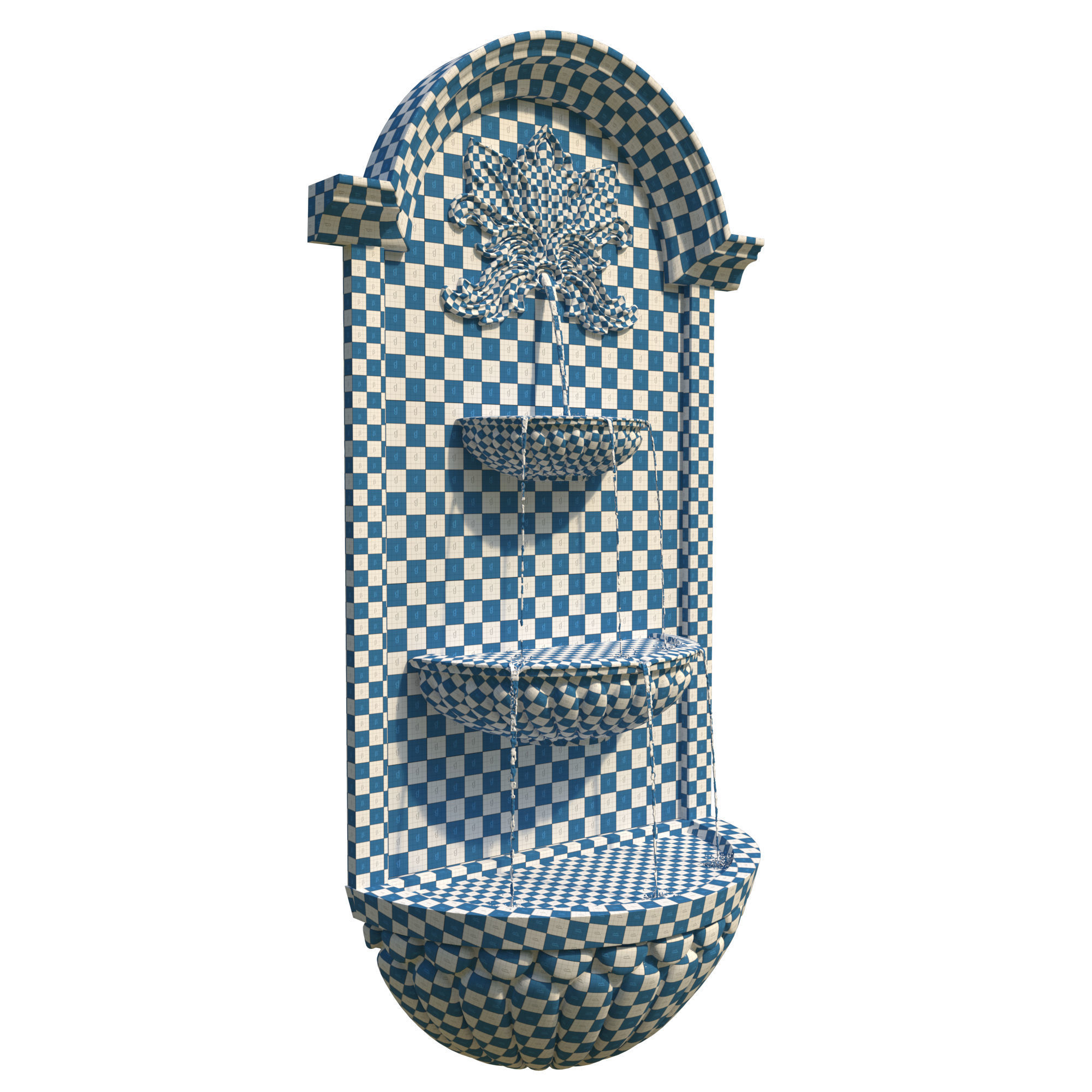 Classic Wall Fountain 02 3D model_4