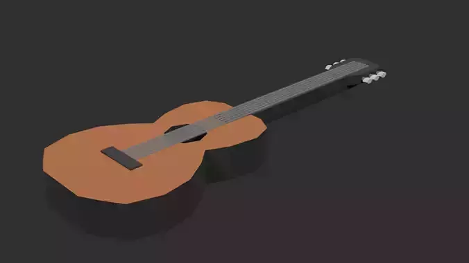 Lowpoly Guitar acoustic