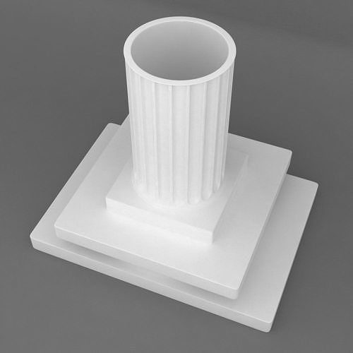Printable rectangular pedestal base 3d model   3D print model
