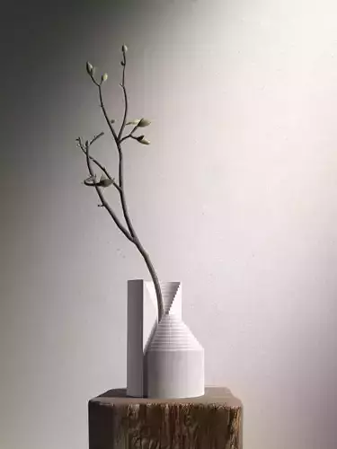 Ark Vase with Magnolia