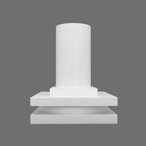 Printable square cylindrical pedestal base 3d model   3D print model