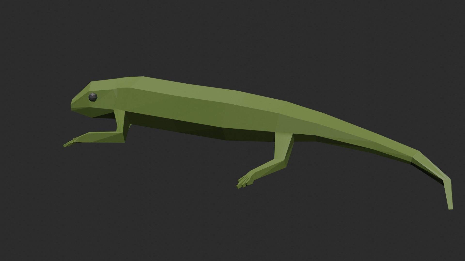 Lowpoly Lizard Low-poly 3D model_7