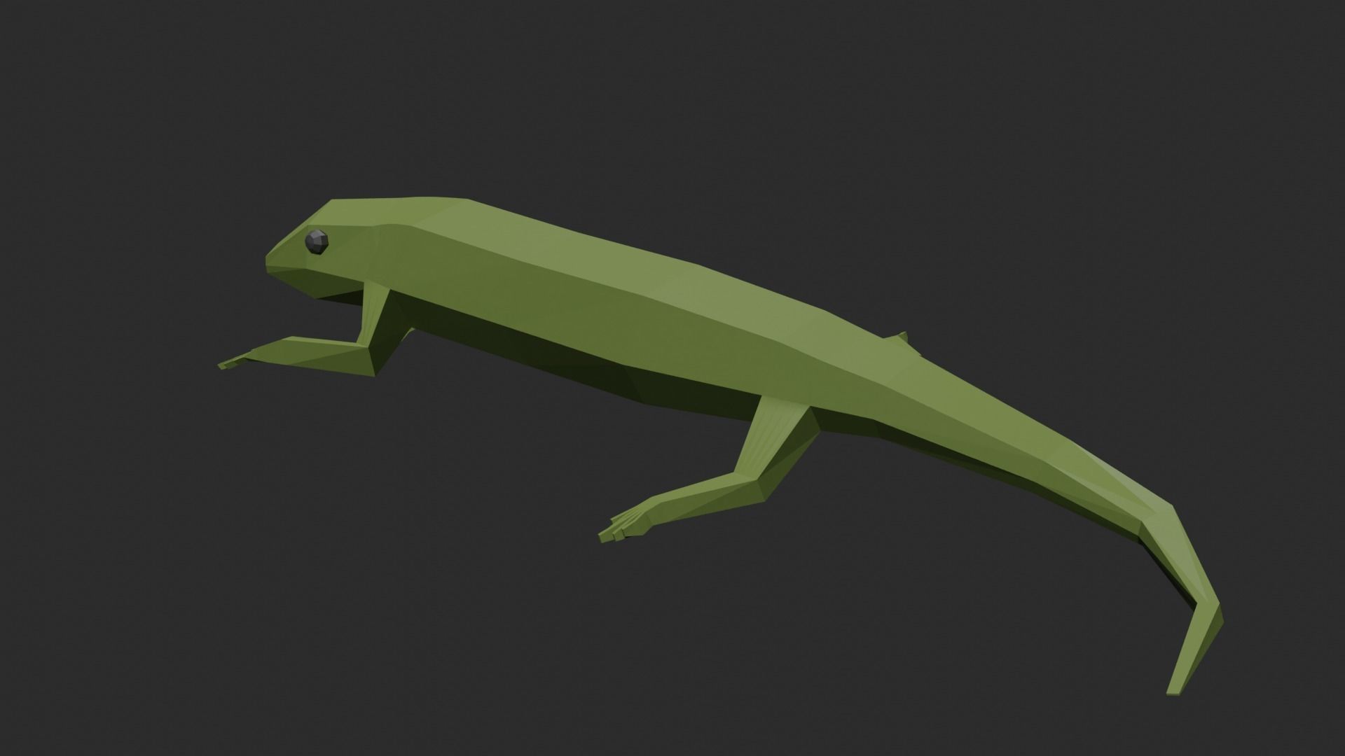 Lowpoly Lizard Low-poly 3D model_8