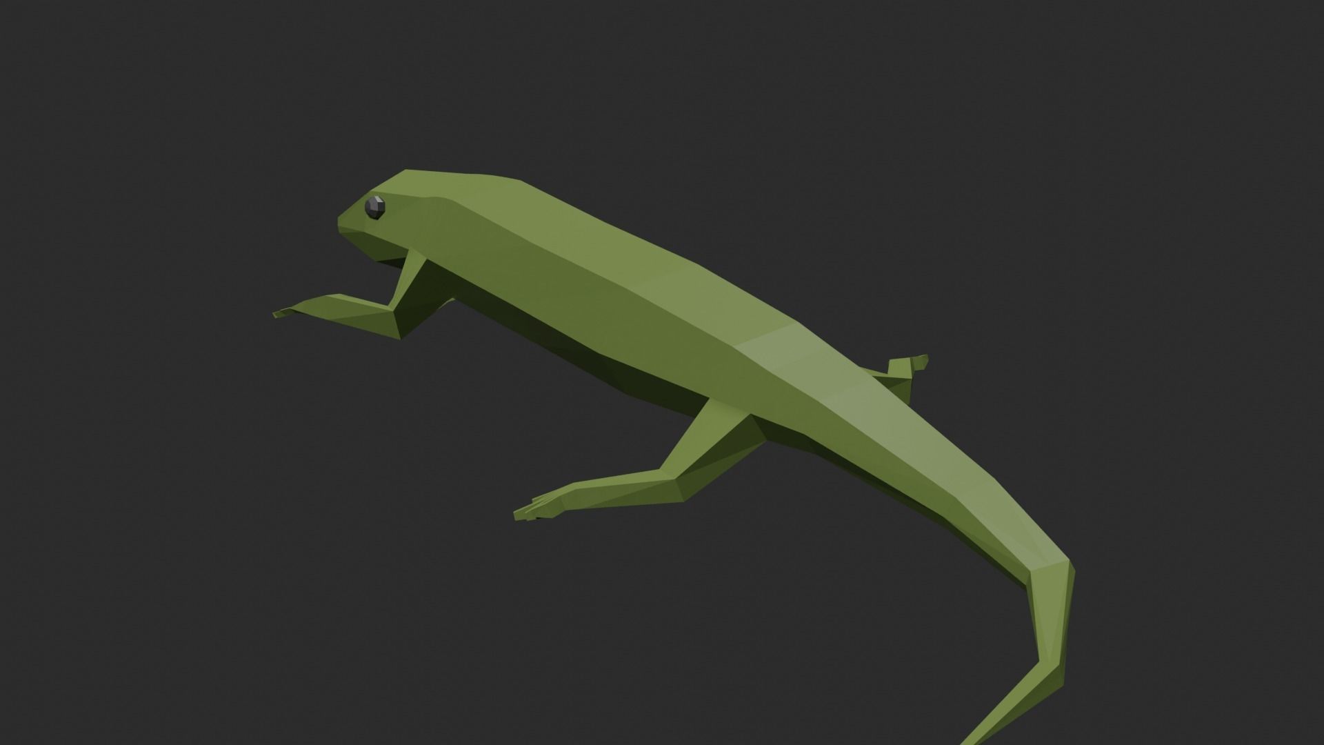 Lowpoly Lizard Low-poly 3D model_9
