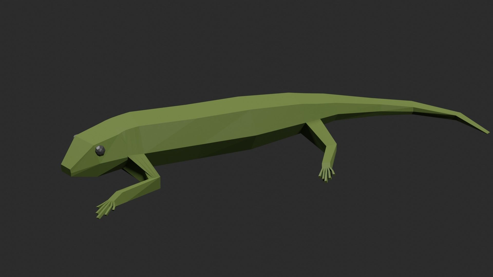 Lowpoly Lizard Low-poly 3D model_4