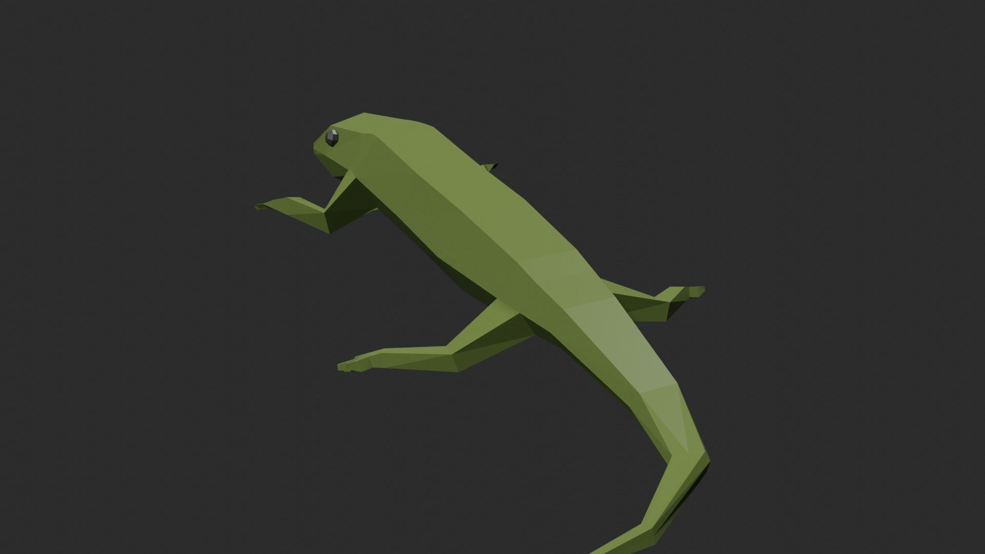 Lowpoly Lizard Low-poly 3D model_10