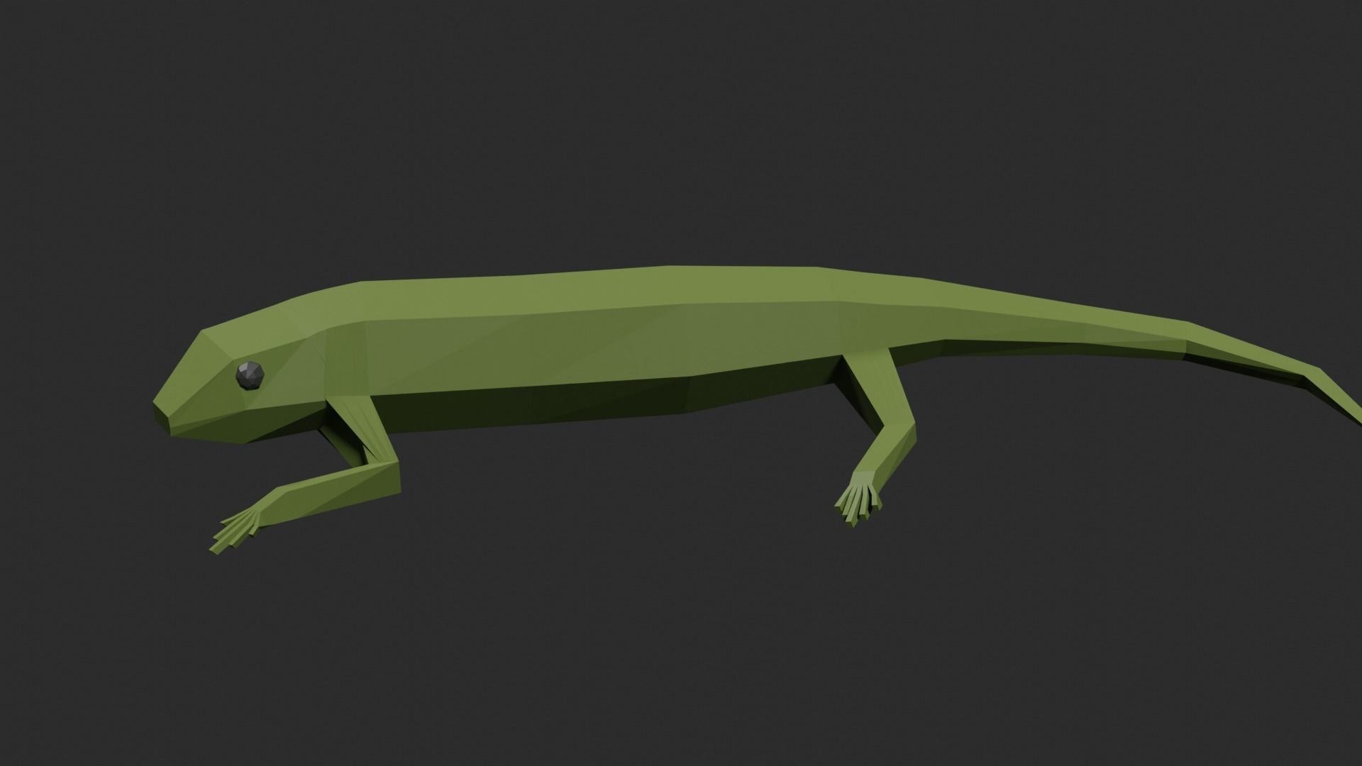 Lowpoly Lizard Low-poly 3D model_5