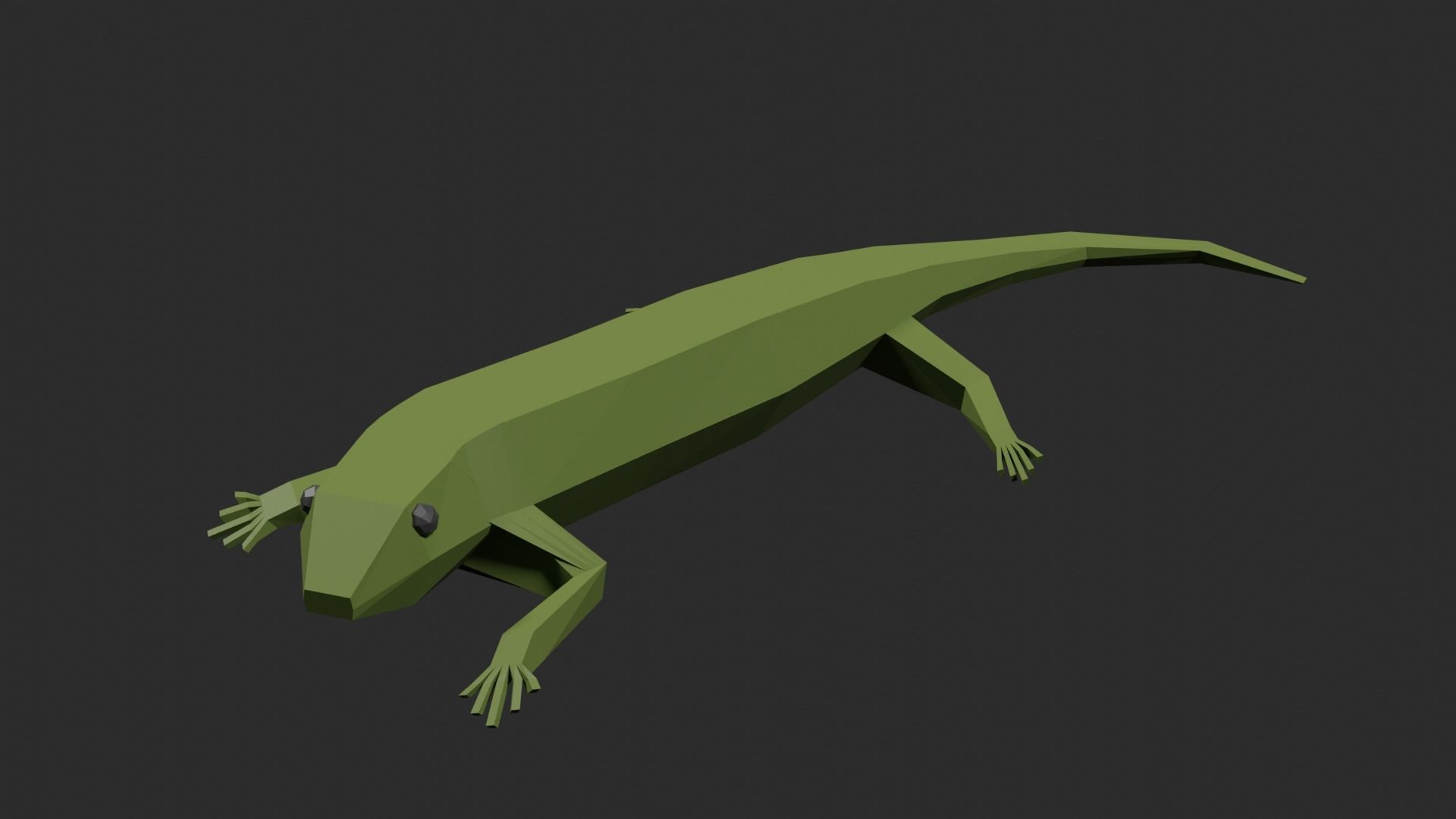 Lowpoly Lizard Low-poly 3D model_32