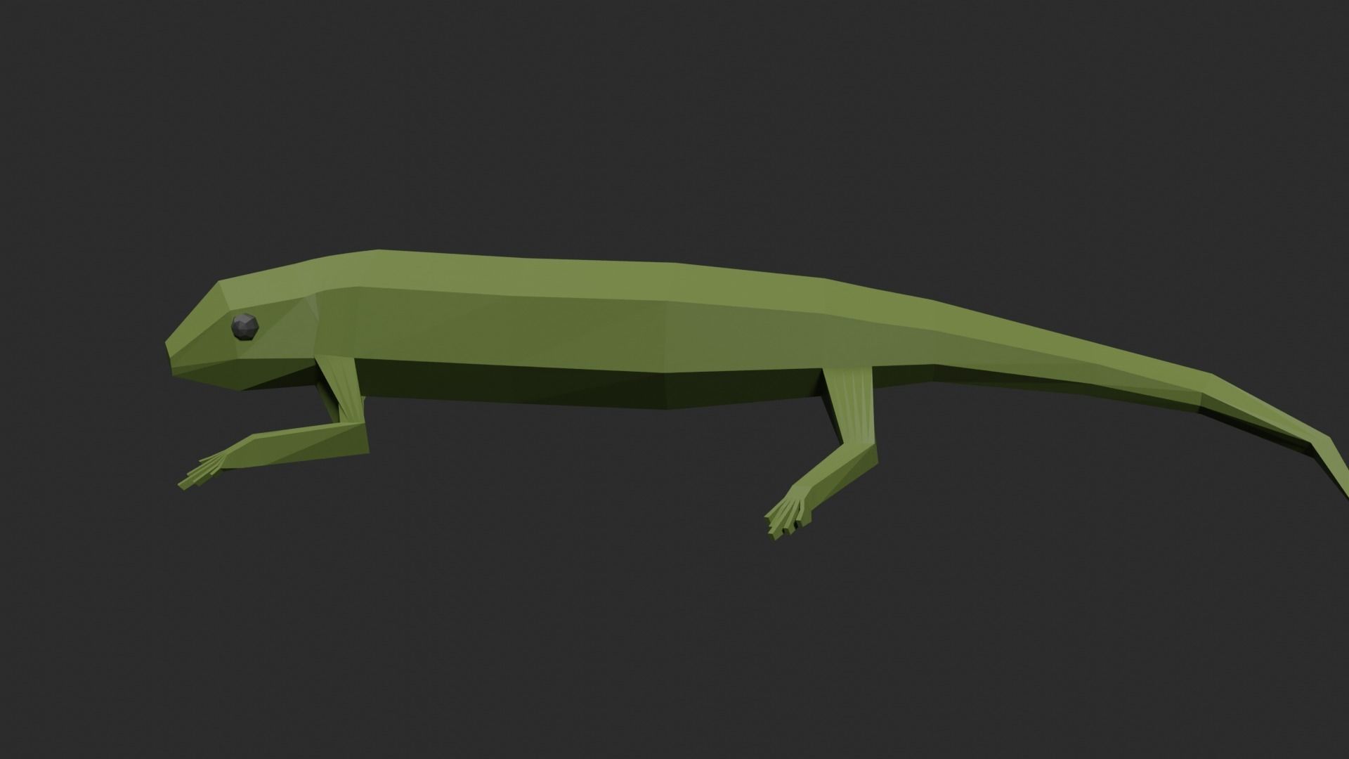 Lowpoly Lizard Low-poly 3D model_6