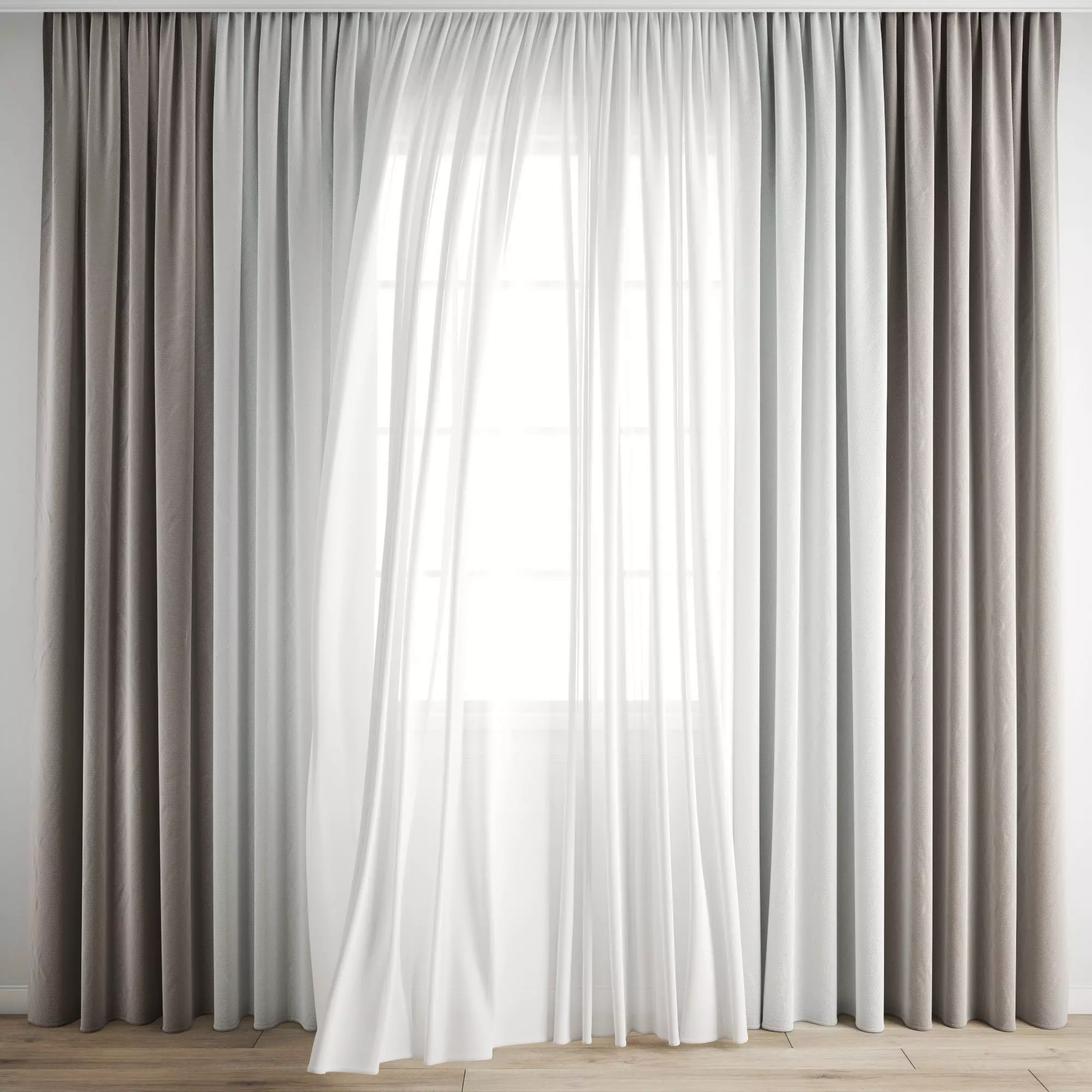Curtain 291 Wind blowing effect 6 3D model_0