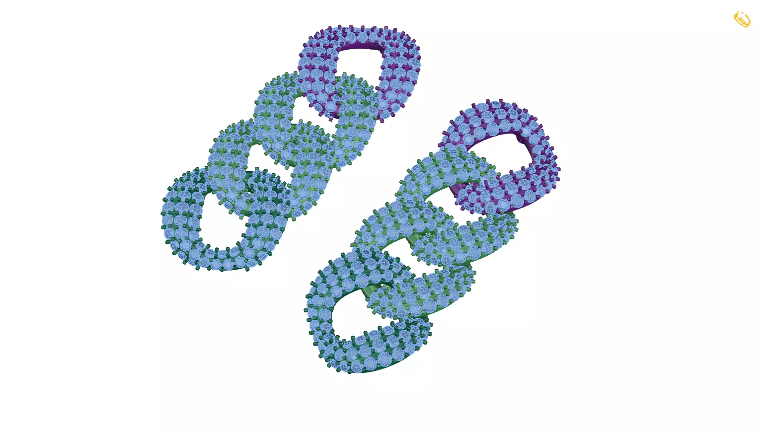 earring pair of crocheted earrings 3D print model_0